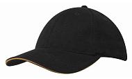BRUSHED COTTON CAP WITH TRIM Кепки заказать с нанесением логотипов у Uson
