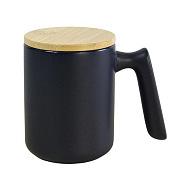 CHLOE, Керамічне горнятко з бамбуковою кришкою, 370 мл Чашки заказать с нанесением логотипов у Uson